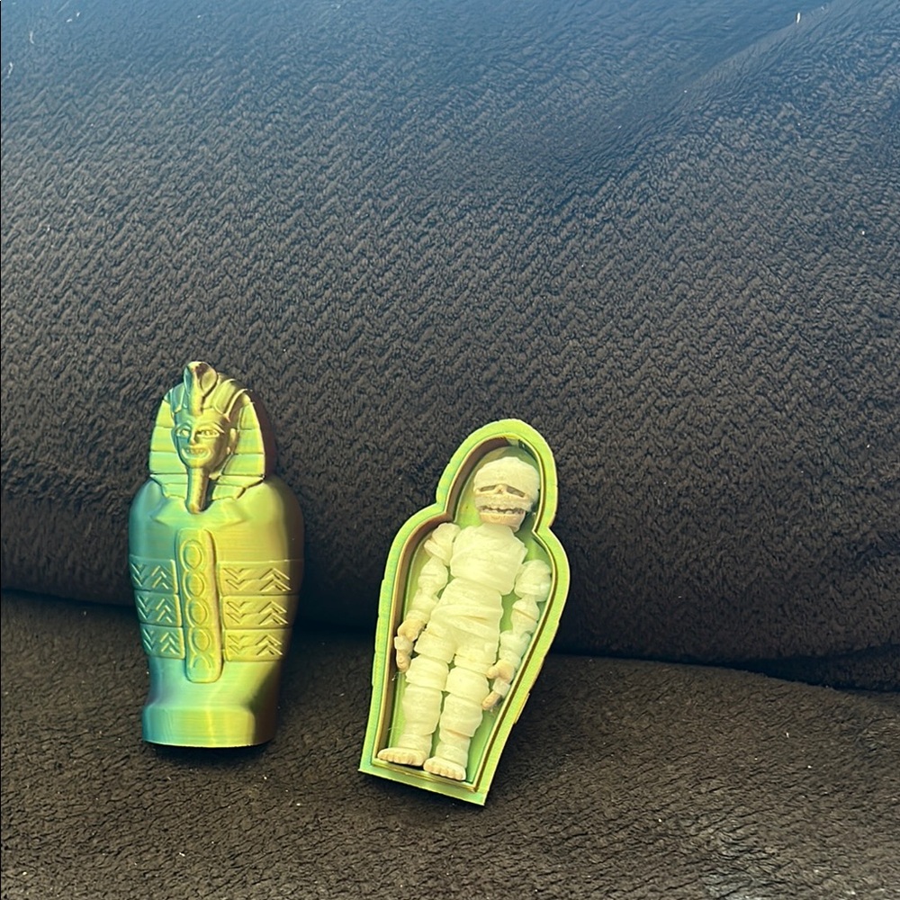 Colorful Mummy Figurine Set
